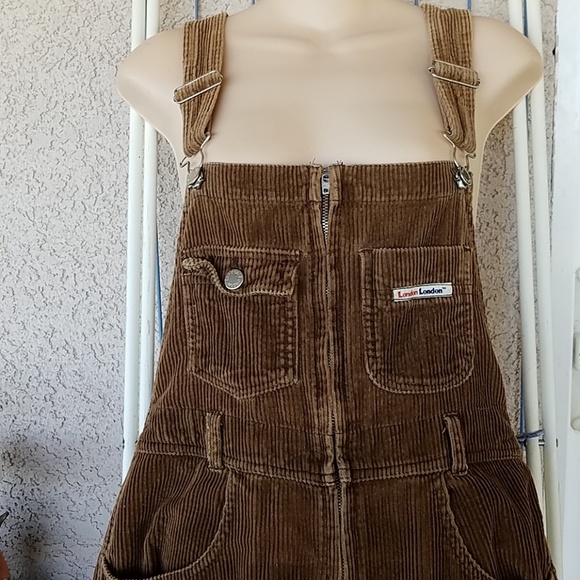 corduroy bib overall dress
